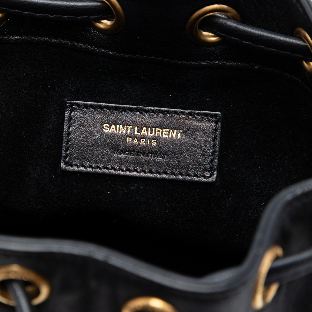 Pre-Loved Saint Laurent Small Calfskin Star Patchwork Emmanuelle Bucket Bag - Picture 5 of 6